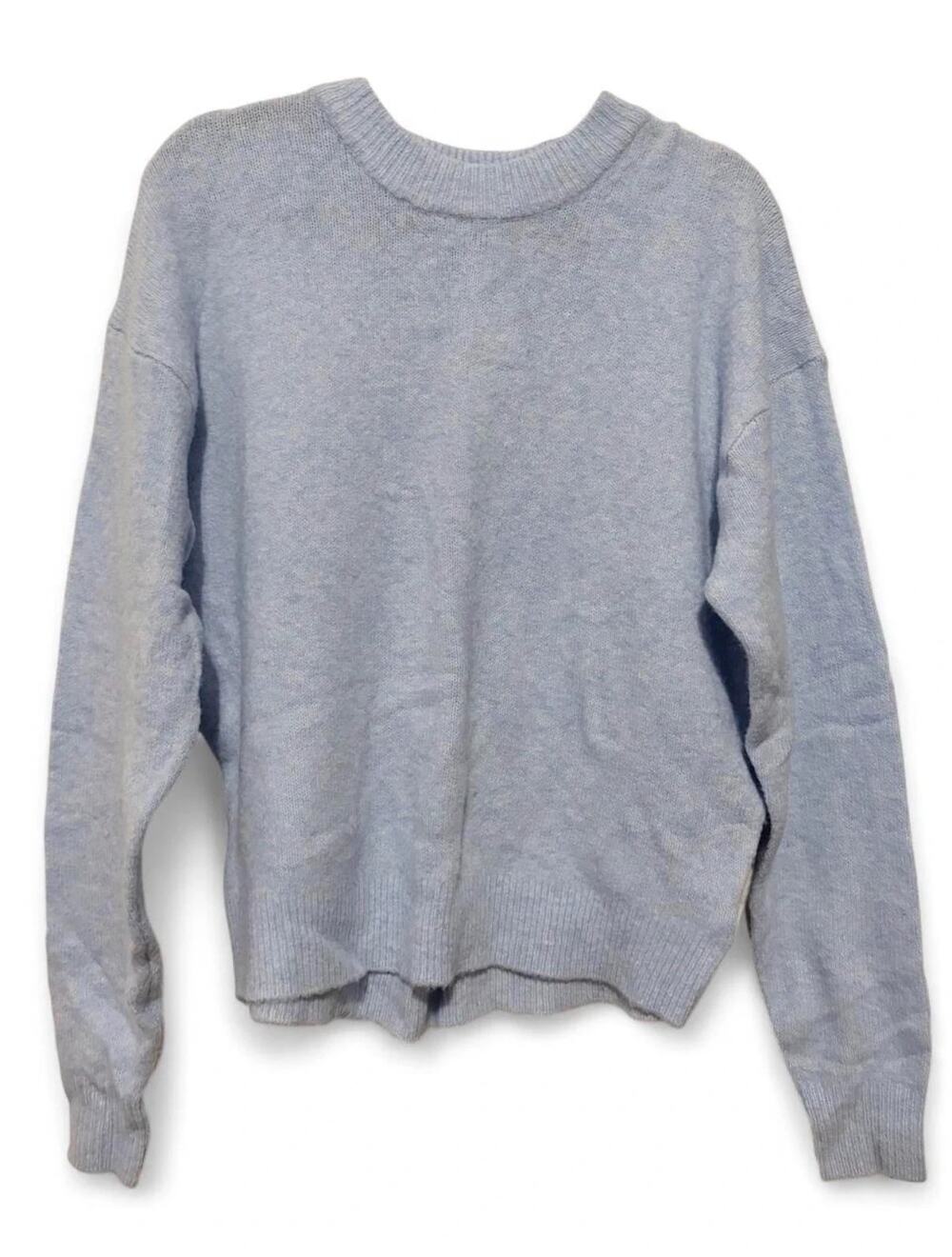 H&M light blue oversized crewneck sweater in XS